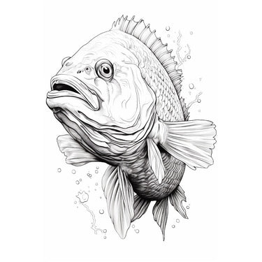 Fish Canvas Drawing